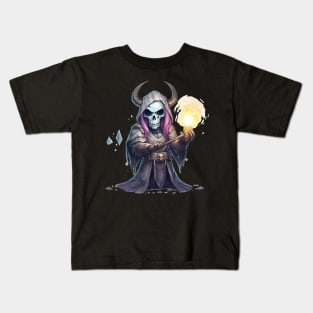 Fires of the Underworld: The Fiery-haired Reaper Kids T-Shirt